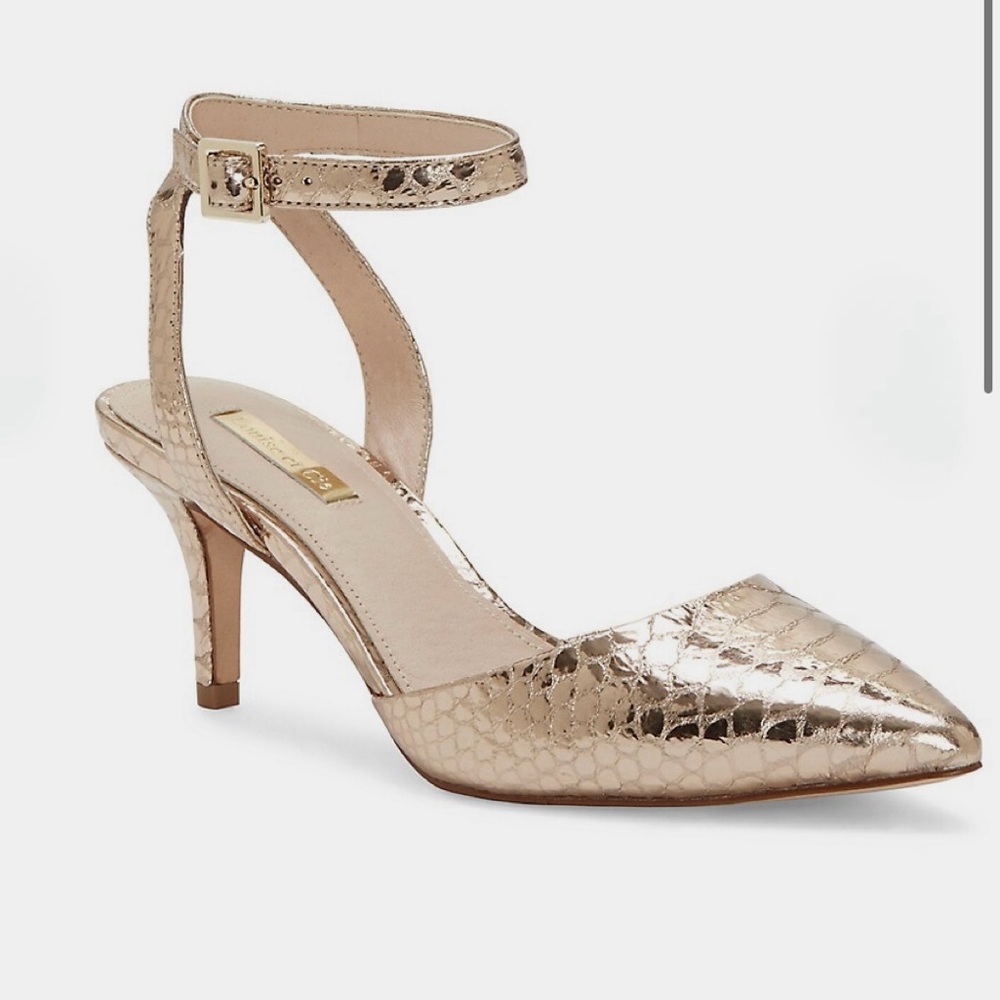 Louise et Cie gold pumps